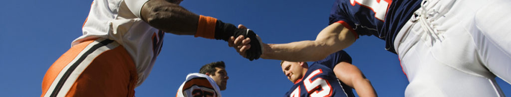 Football Players Shaking Hands