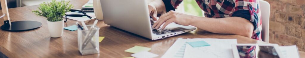 man working at desk