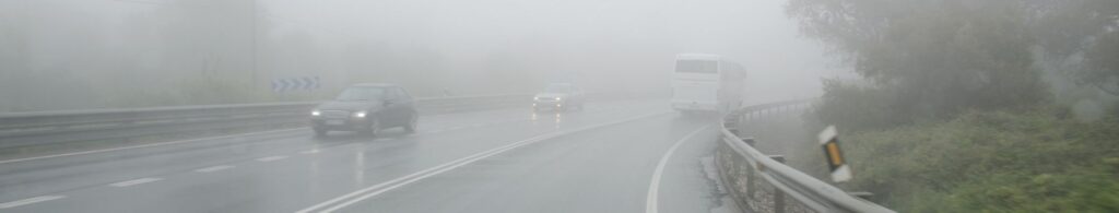 fog on road