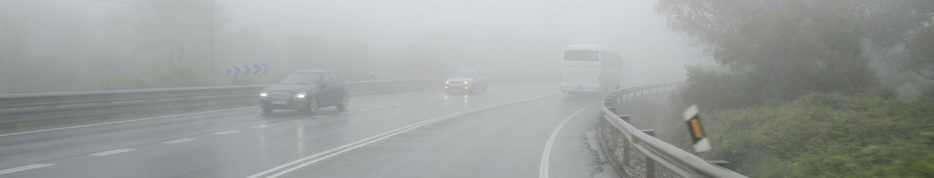 fog on road